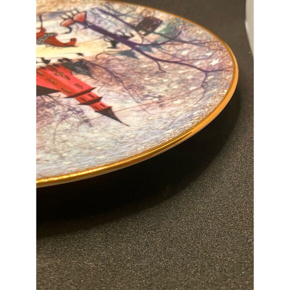 P Buckley Moss CHRISTMAS NIGHT Anna Perenna W. Germany Porcelain Plate #2980 COA - Picture 3 of 6